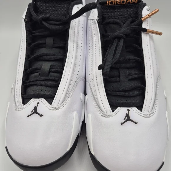 Nike Air Jordan 14 Golf US Open HV4813-100 Men's Size 8.5 White Black GoldNEW